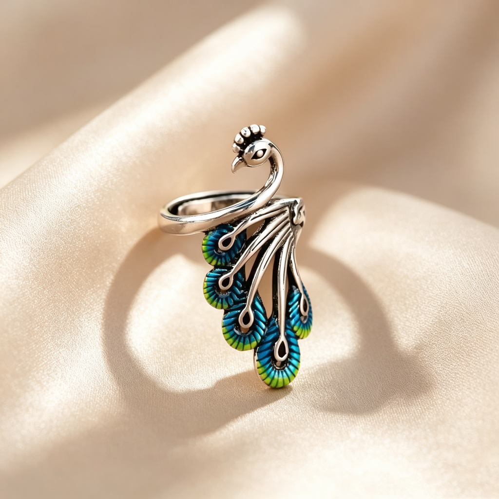Eternal Peacock Enamel Ring