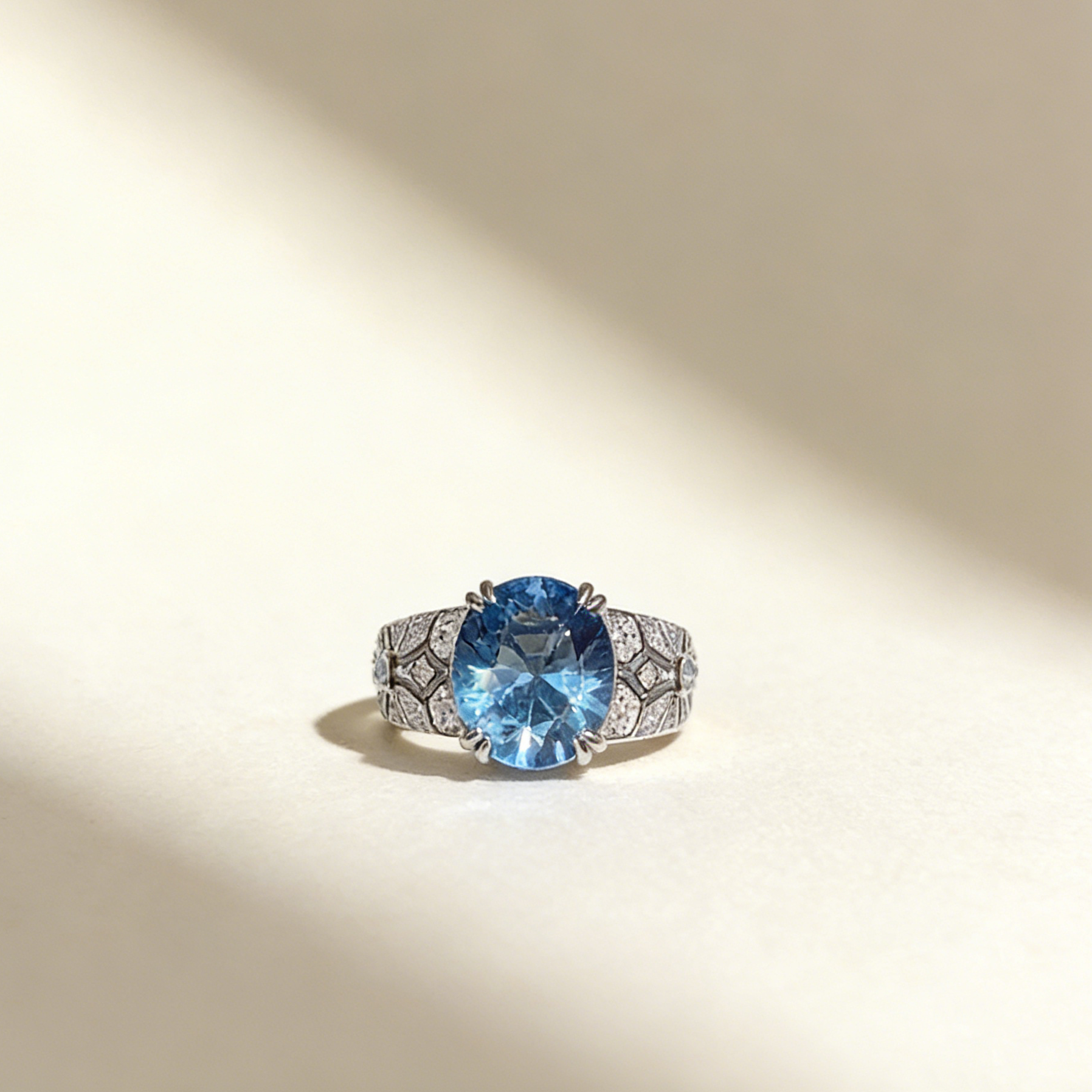 Oval-Cut Gemstone Ring