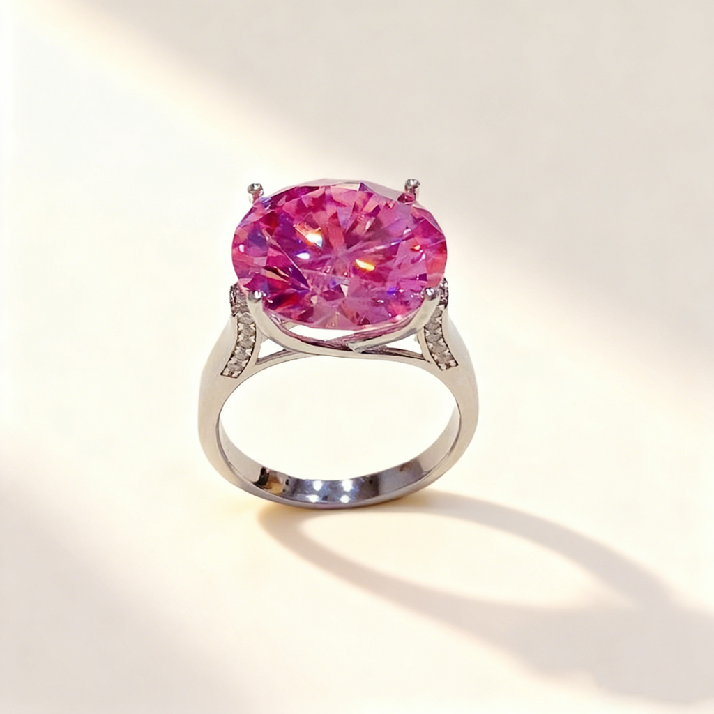 Royal Blush D Color Moissanite Ring
