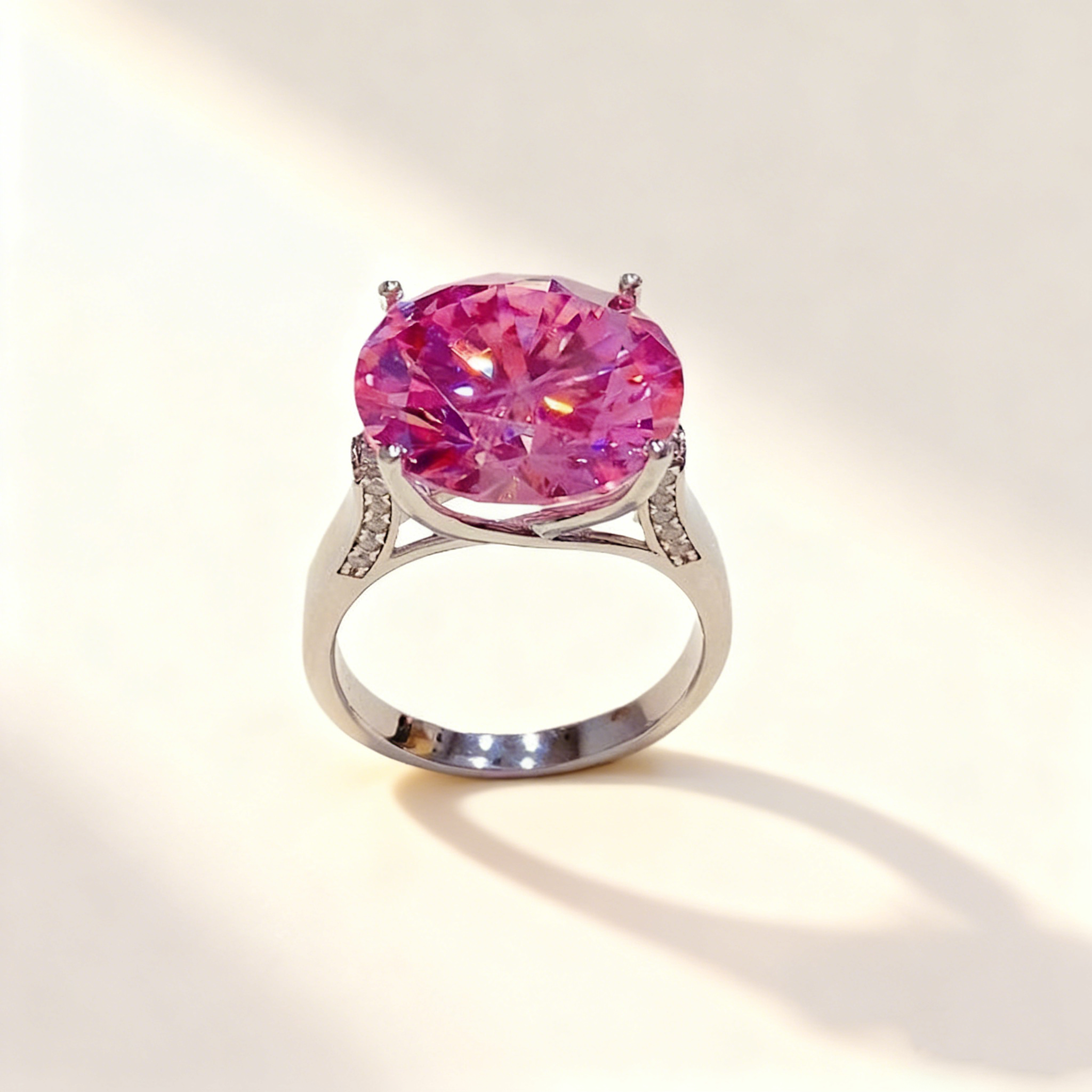 Royal Blush D Color Moissanite Ring
