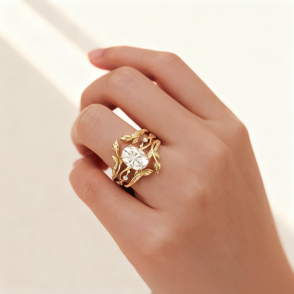 Gold Vine Stackable Ring Set