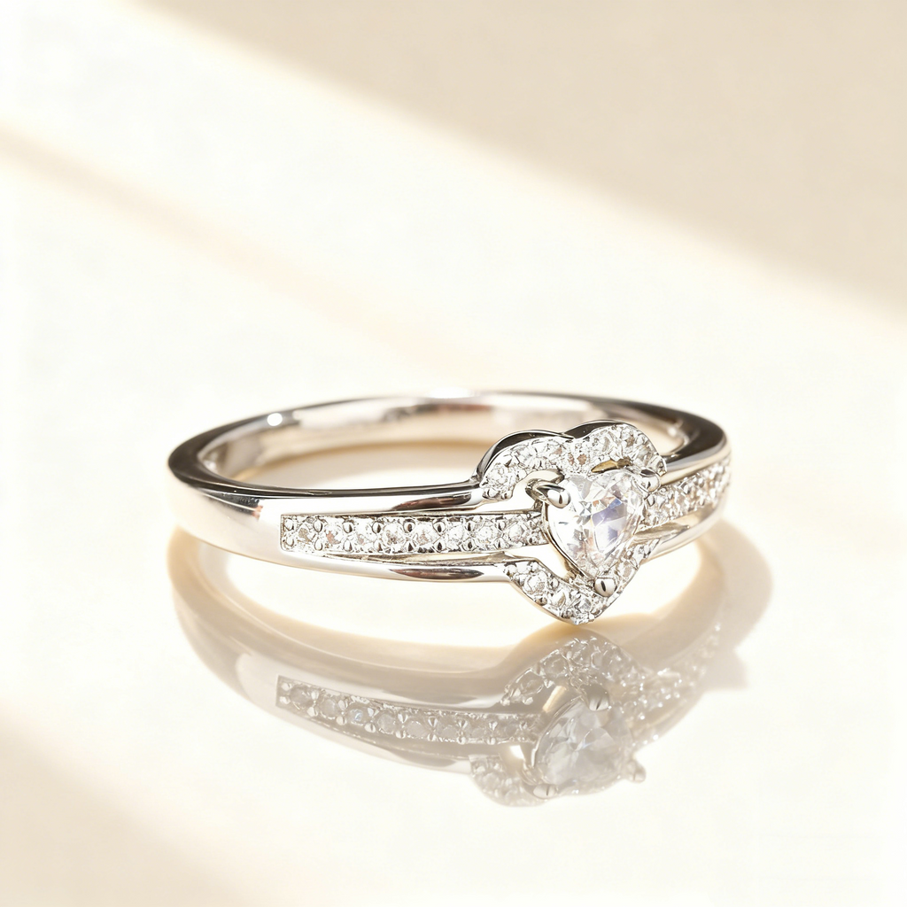 Heart-Cut Diamond Multi-Layer Ring