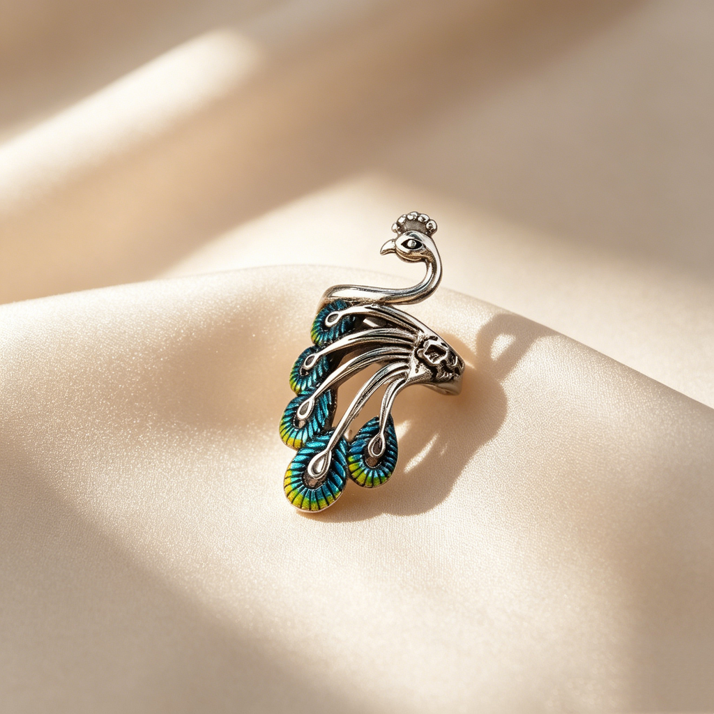 Eternal Peacock Enamel Ring