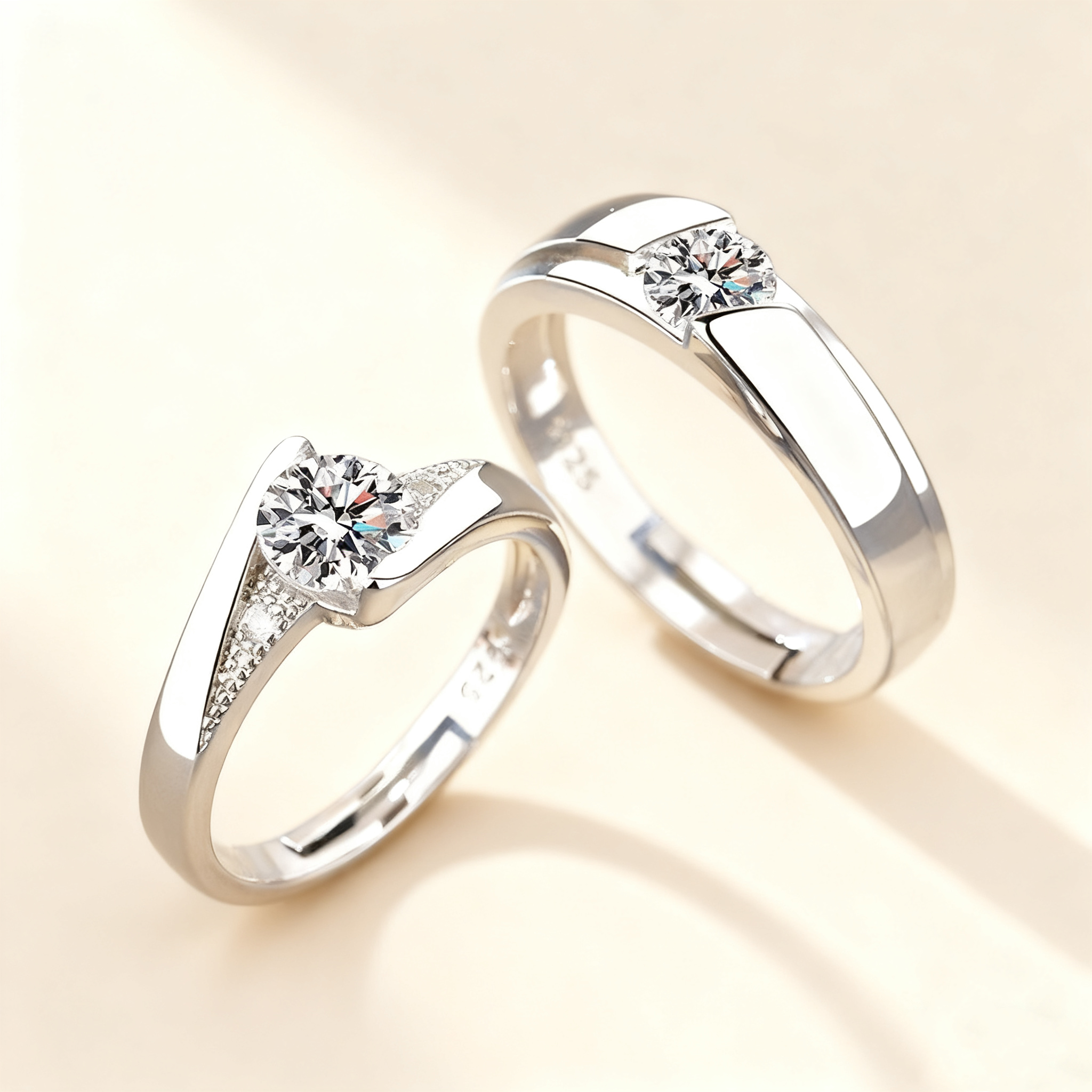 Lifetime Love Diamond Couple Rings