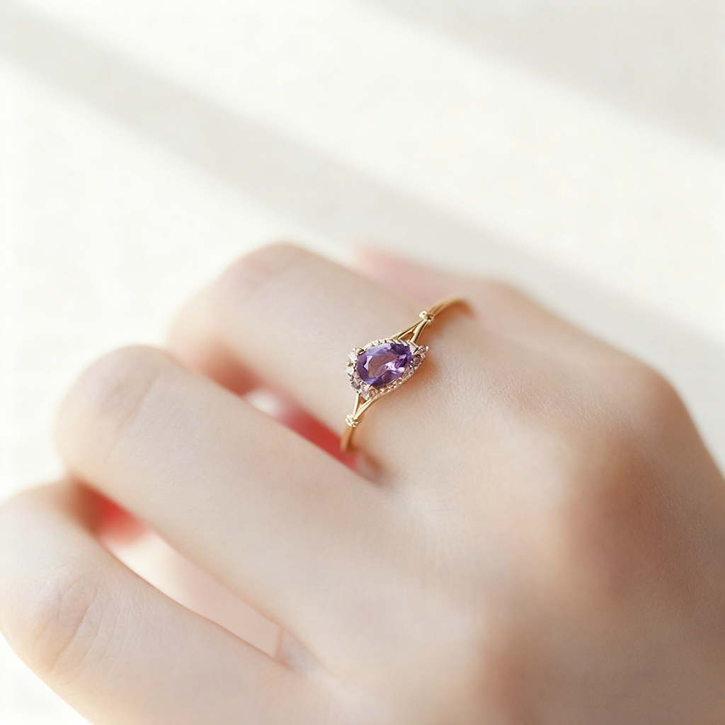 Nile Garden Teardrop Crystal Ring