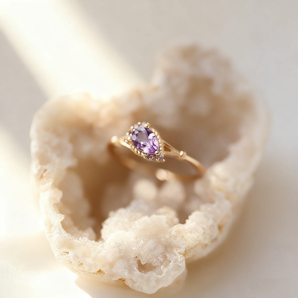 Nile Garden Teardrop Crystal Ring