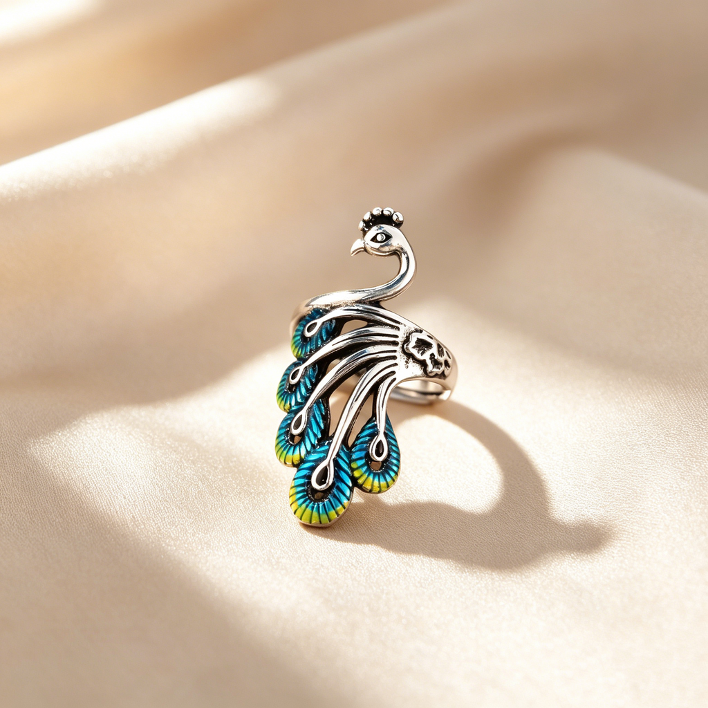 Eternal Peacock Enamel Ring