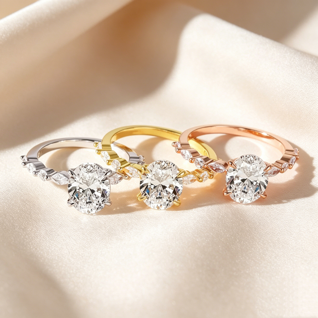 Aurora Oval Pavé Ring