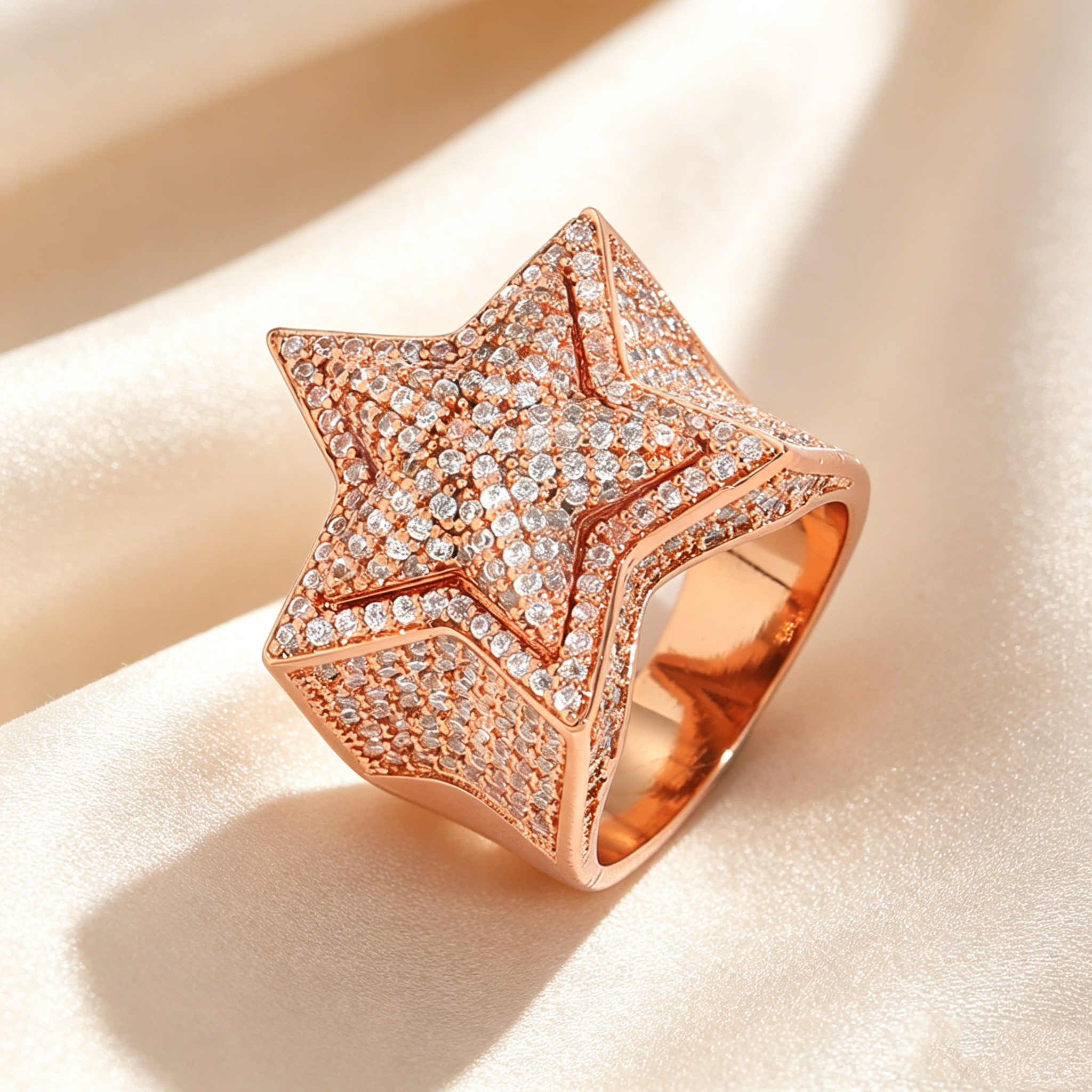 Luxury Five-Pointed Star Moissanite Ring