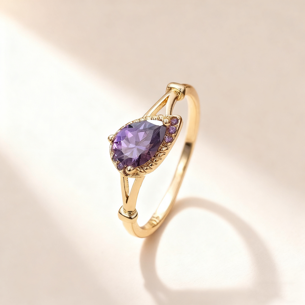 Nile Garden Teardrop Crystal Ring