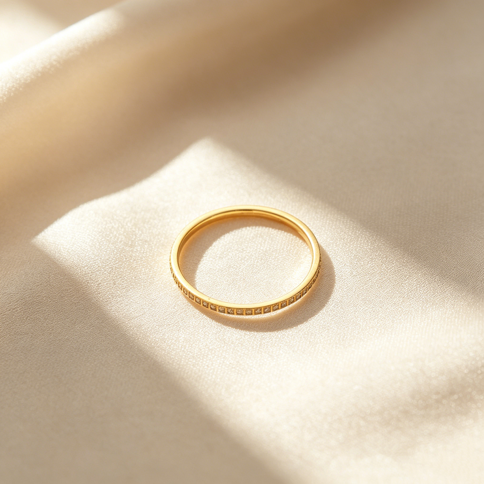 Minimal Pavé Moissanite Ring