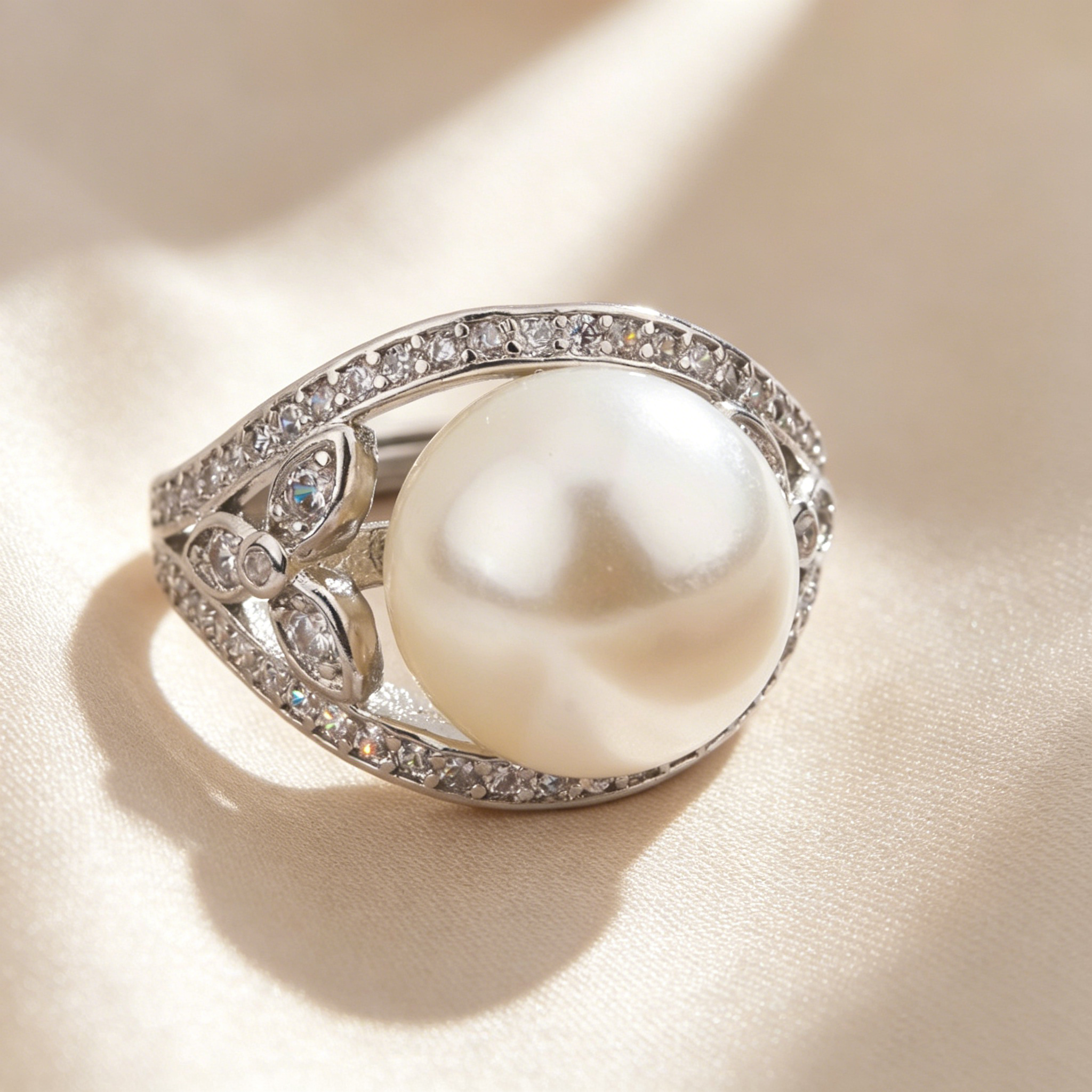 Refined Pearl Lace Ring