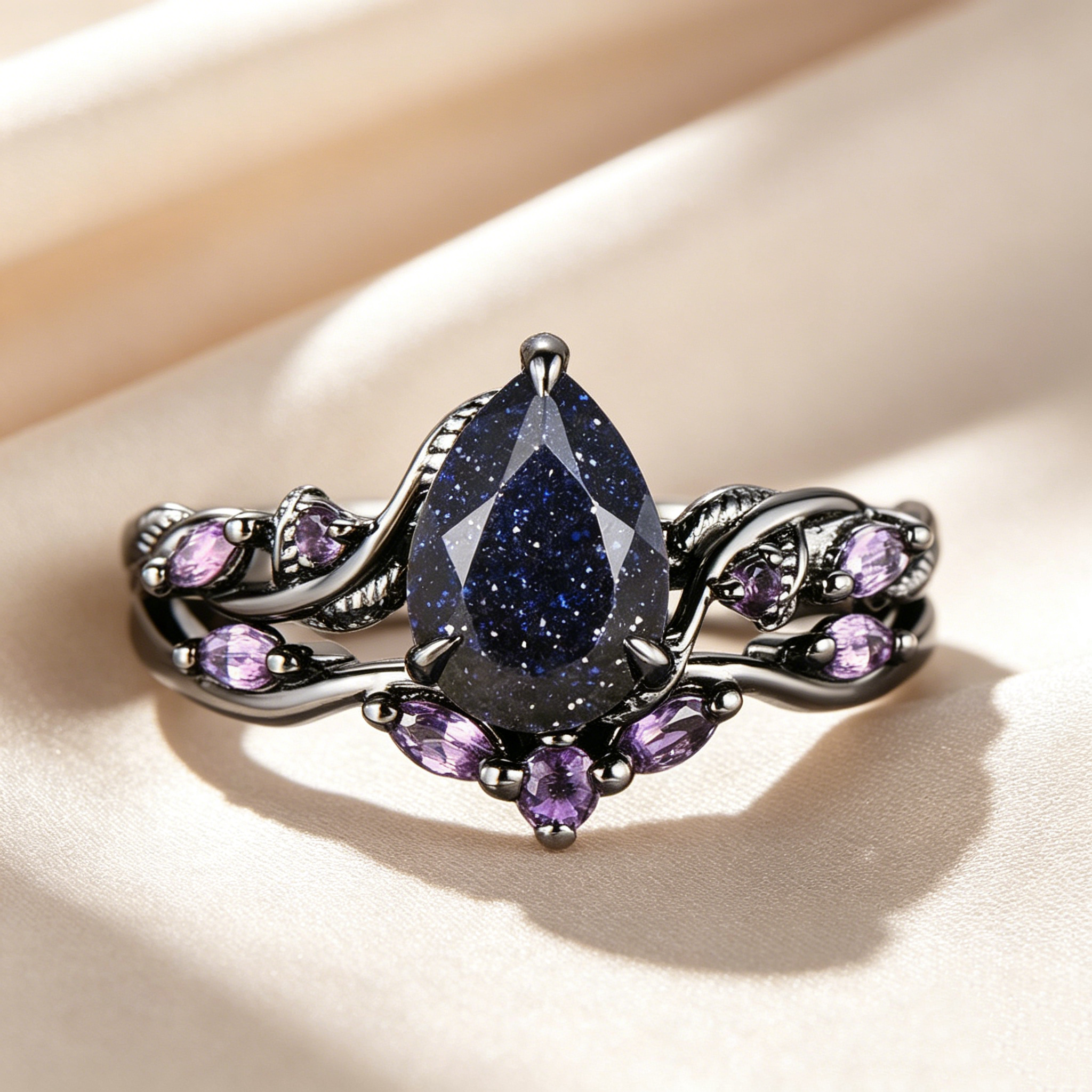 Midnight Stardust Ring Set