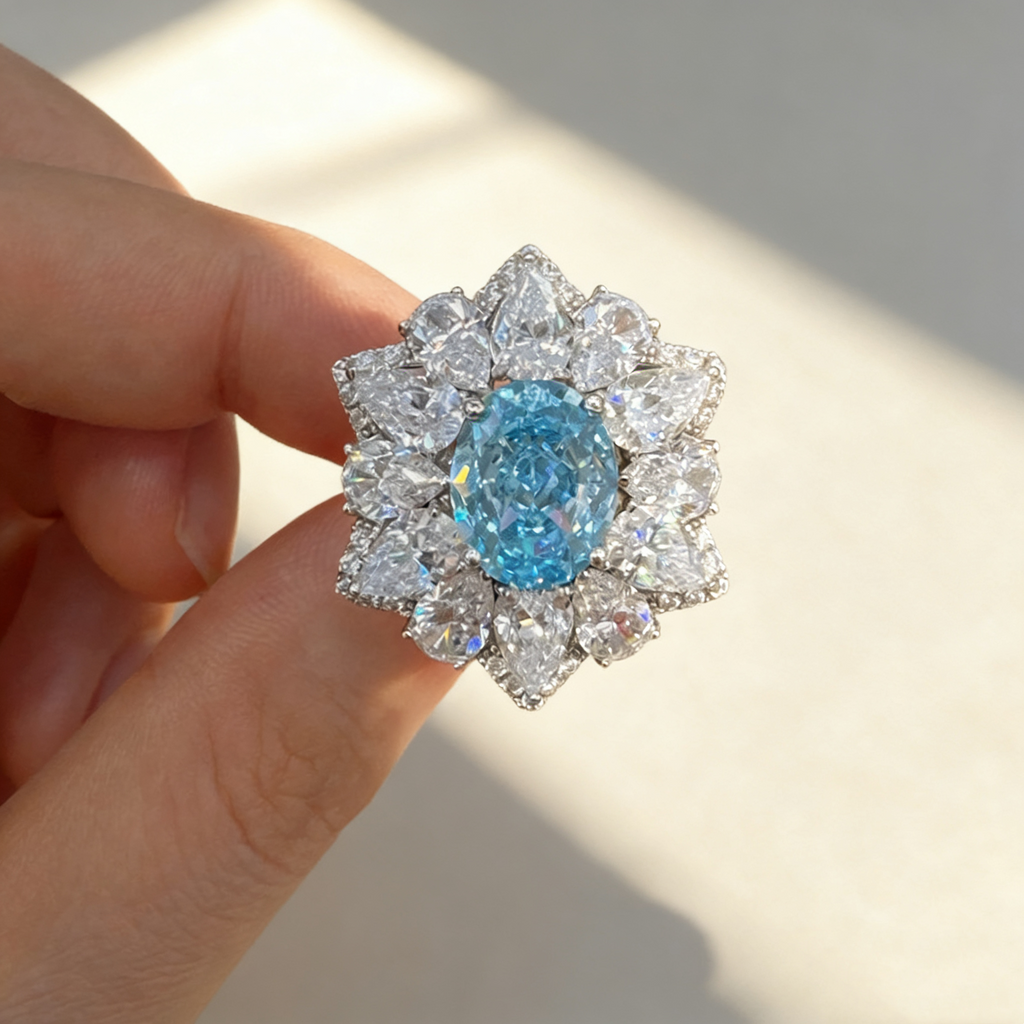 Ice Flower-Cut Diamond Ring