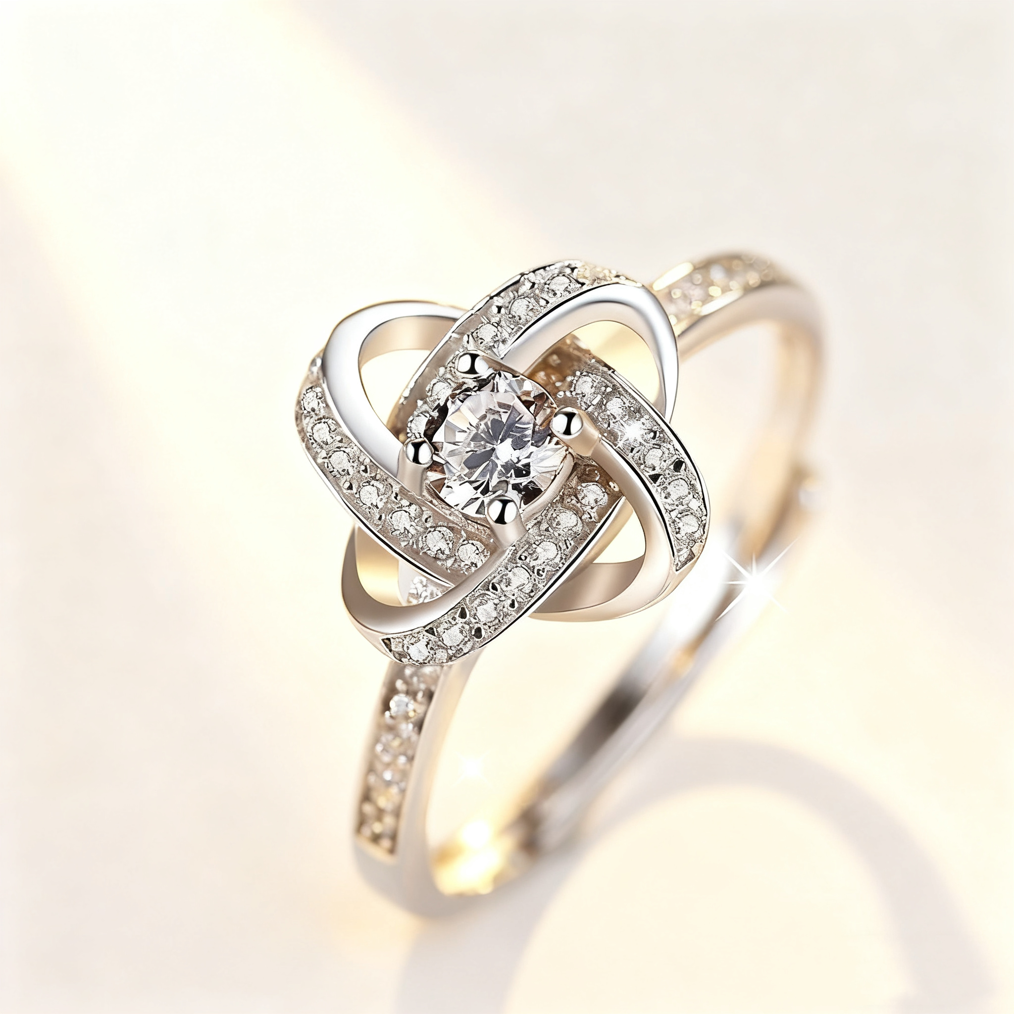 Four-Leaf Clover Diamond Ring