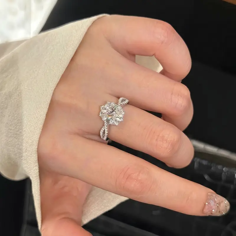 Oval Center Stone Halo Crown Engagement Ring