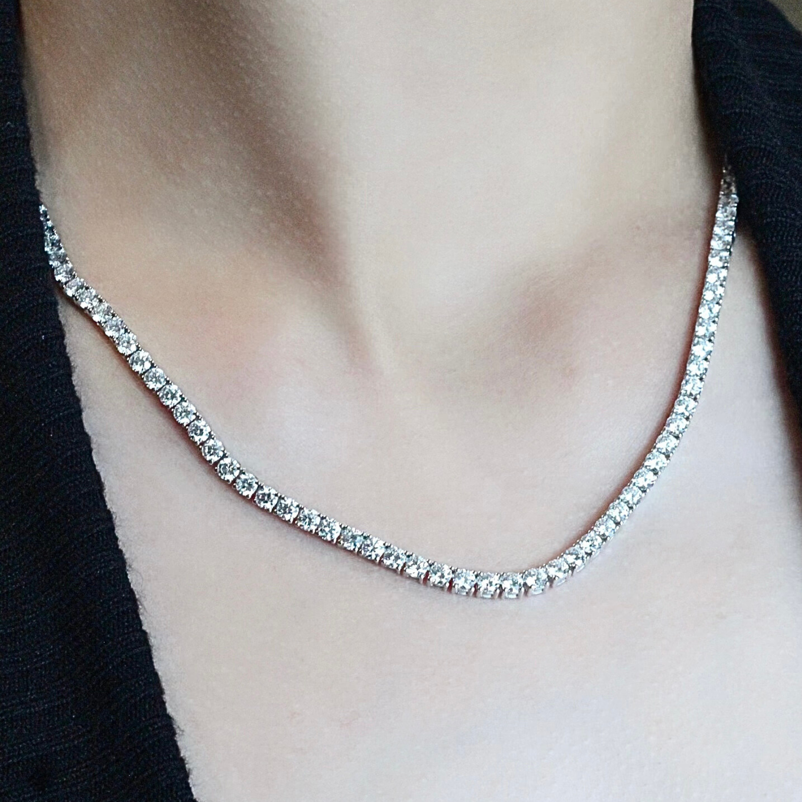Tennis Necklace | Gold