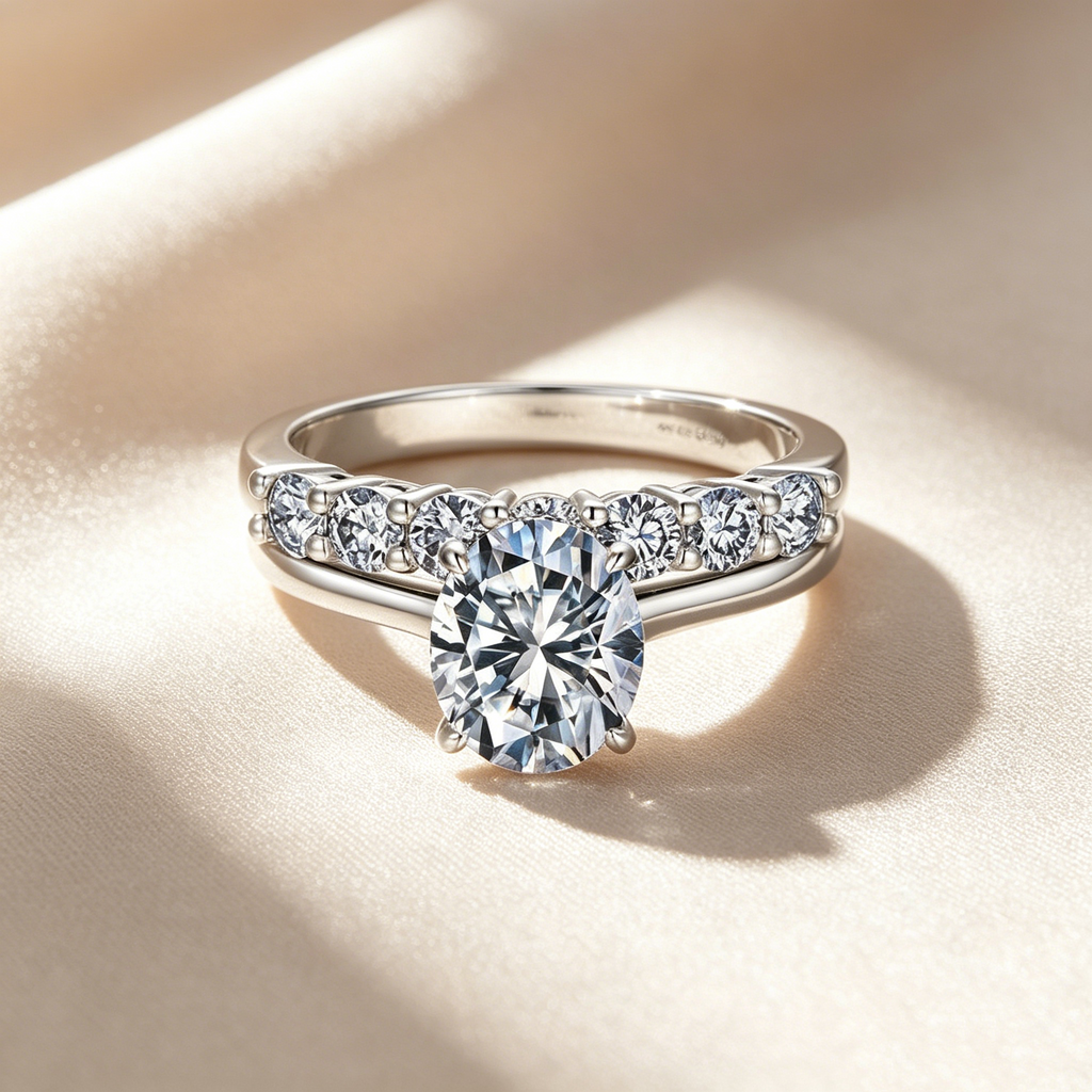 Elegant Moissanite Ring Set