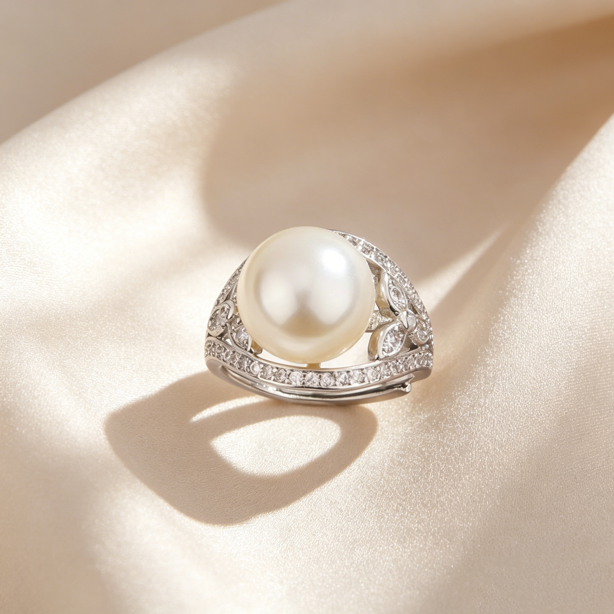 Refined Pearl Lace Ring