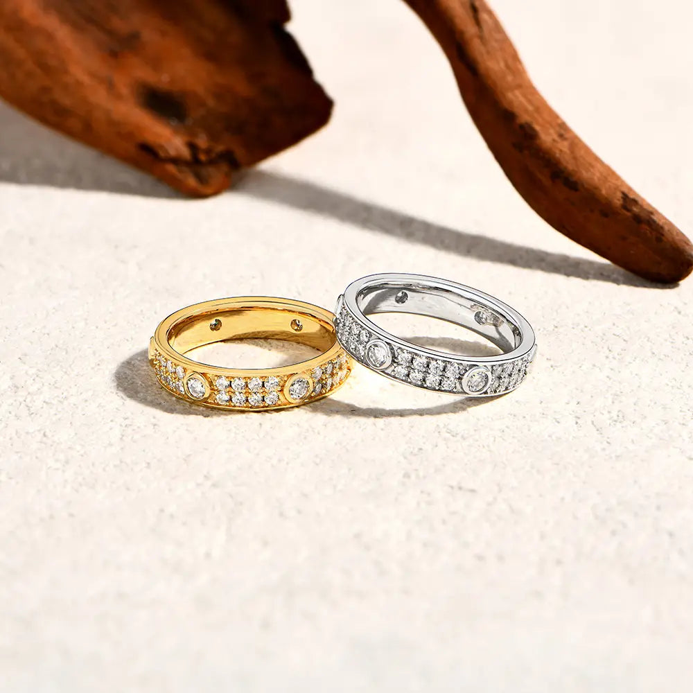 Moissanite Simple Sparkling Ring