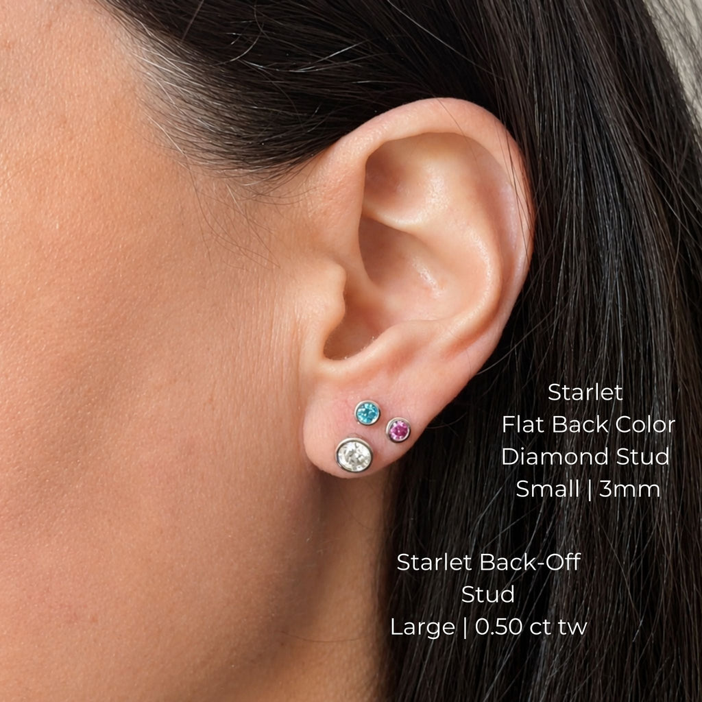 The Starlet Pink Diamond Flat Back Stud