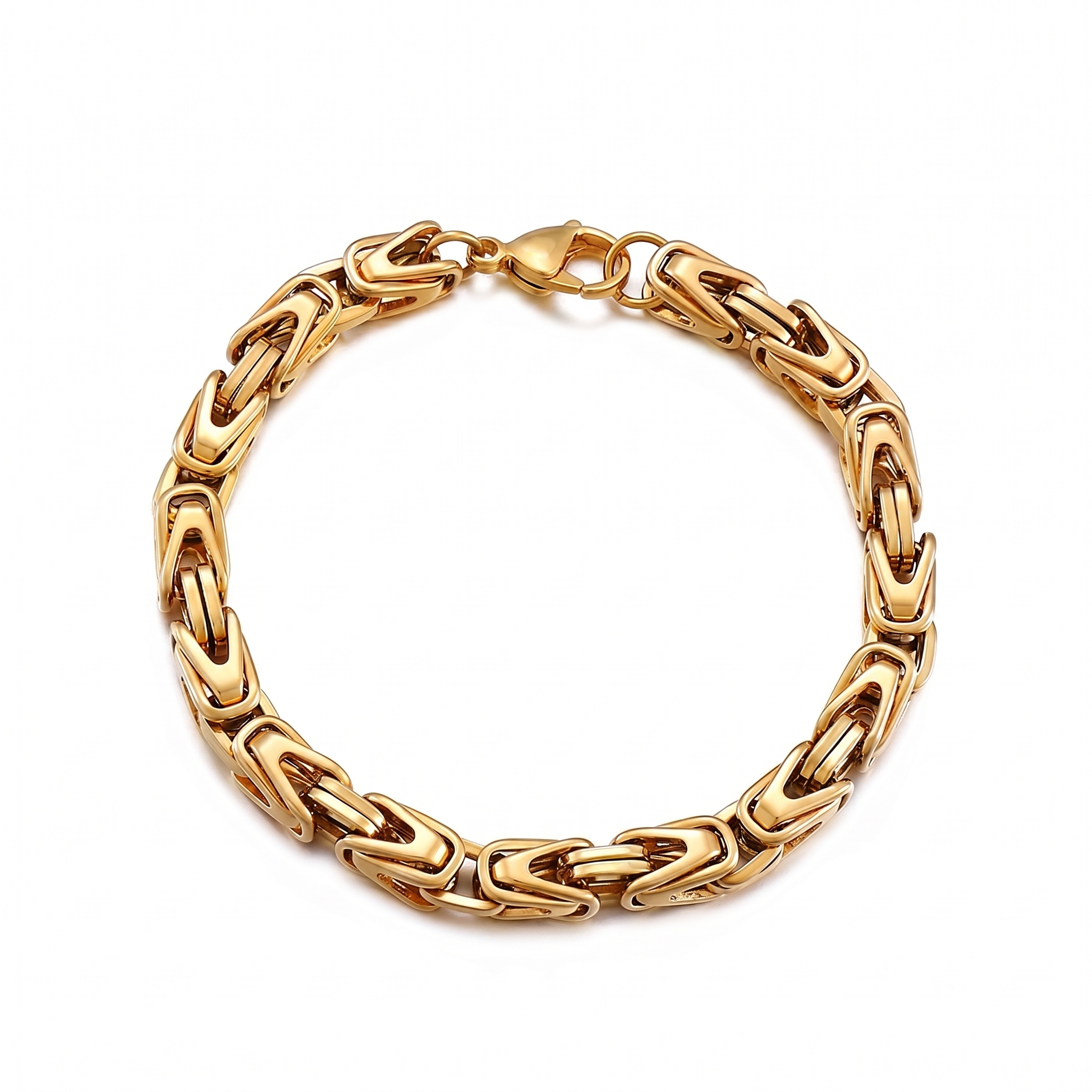 Lucian Crown Link Bracelet | White Gold