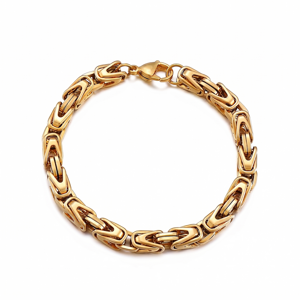 Lucian Crown Link Bracelet | White Gold
