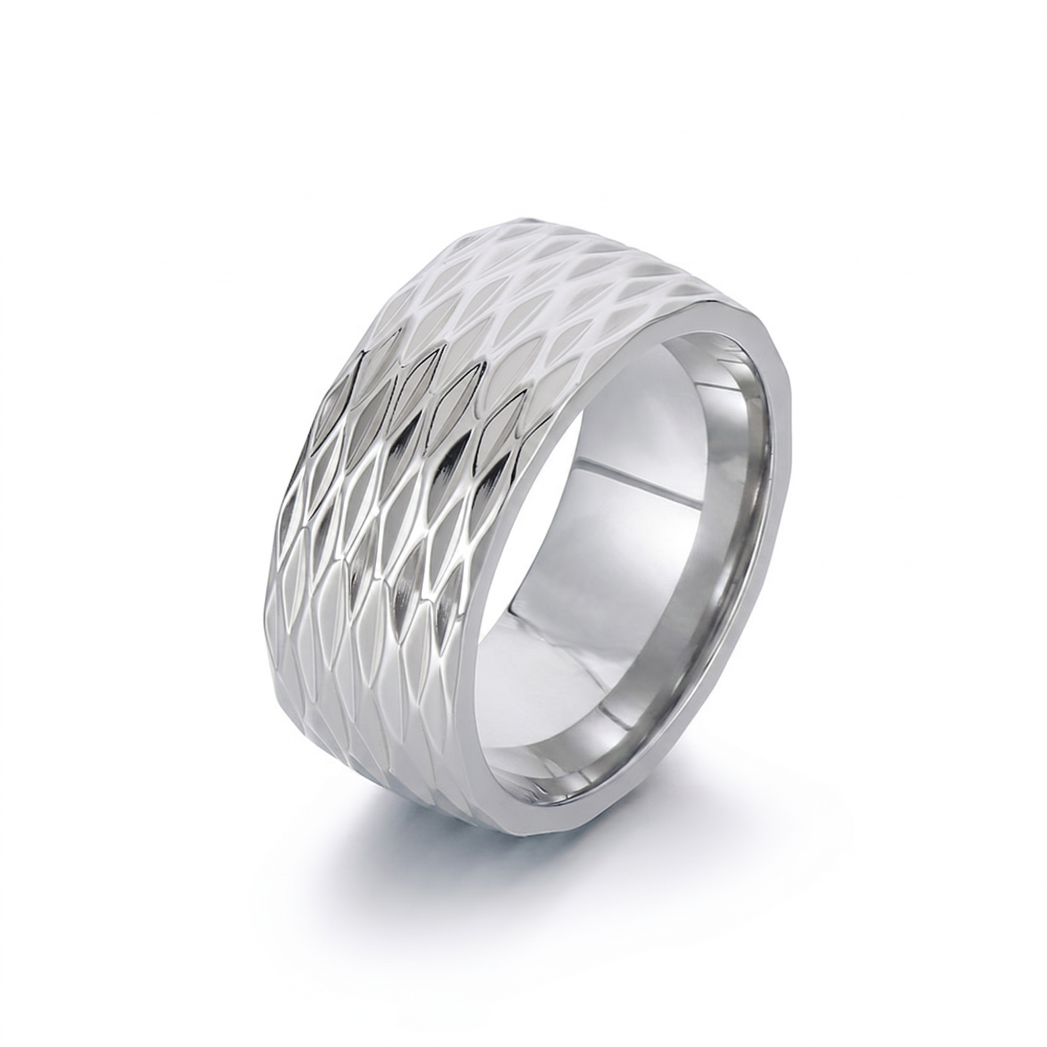 Kaelis Grid Band Ring | Gold