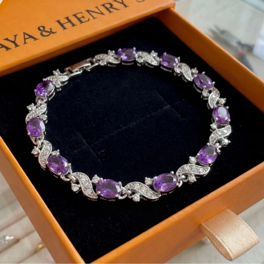 Giada Valethyst Bracelet | White Gold