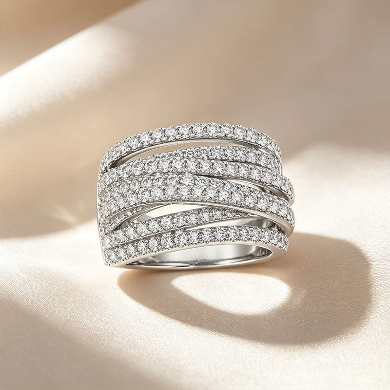 Crisscross wrap ring