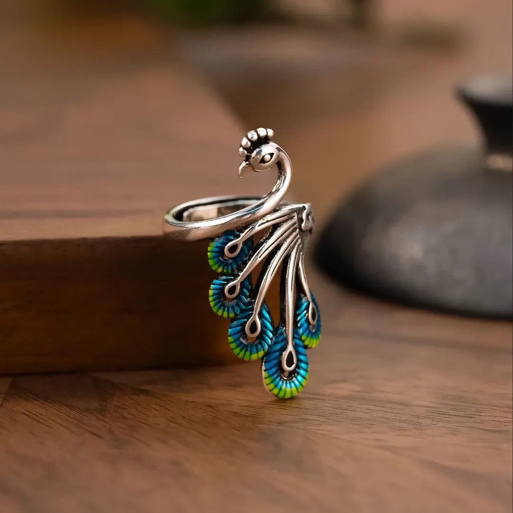 Eternal Peacock Enamel Ring