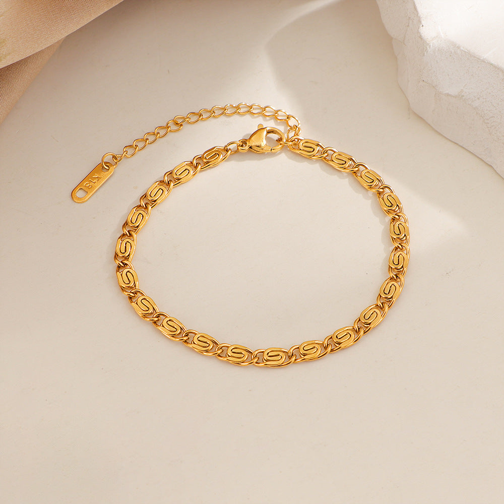 Nusa Woven Chain Bracelet | White Gold
