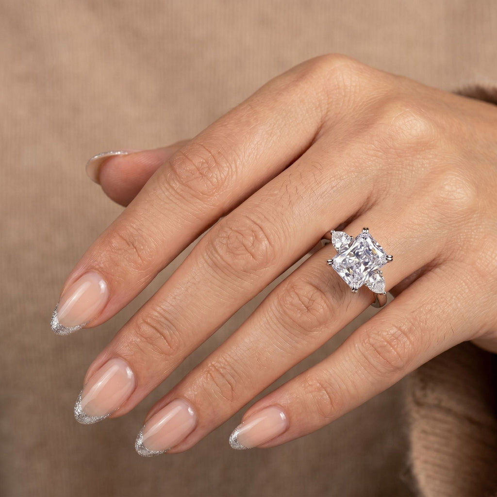 Eternal Ice Cushion Three-Stone Ring