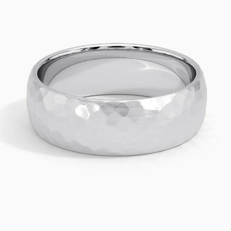 Elric Textured Core Ring | White Gold