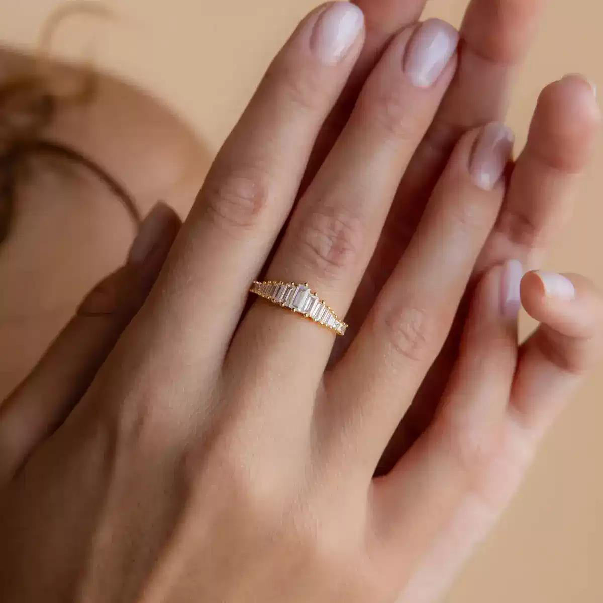 Radiant Baguette Pavé Ring
