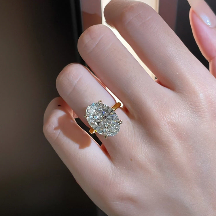 Oval Solitaire Moissanite Ring