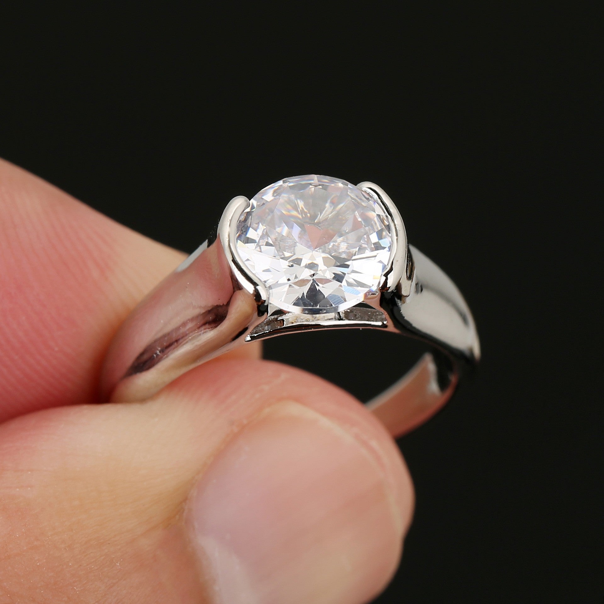 Refined Bezel Solitaire Ring