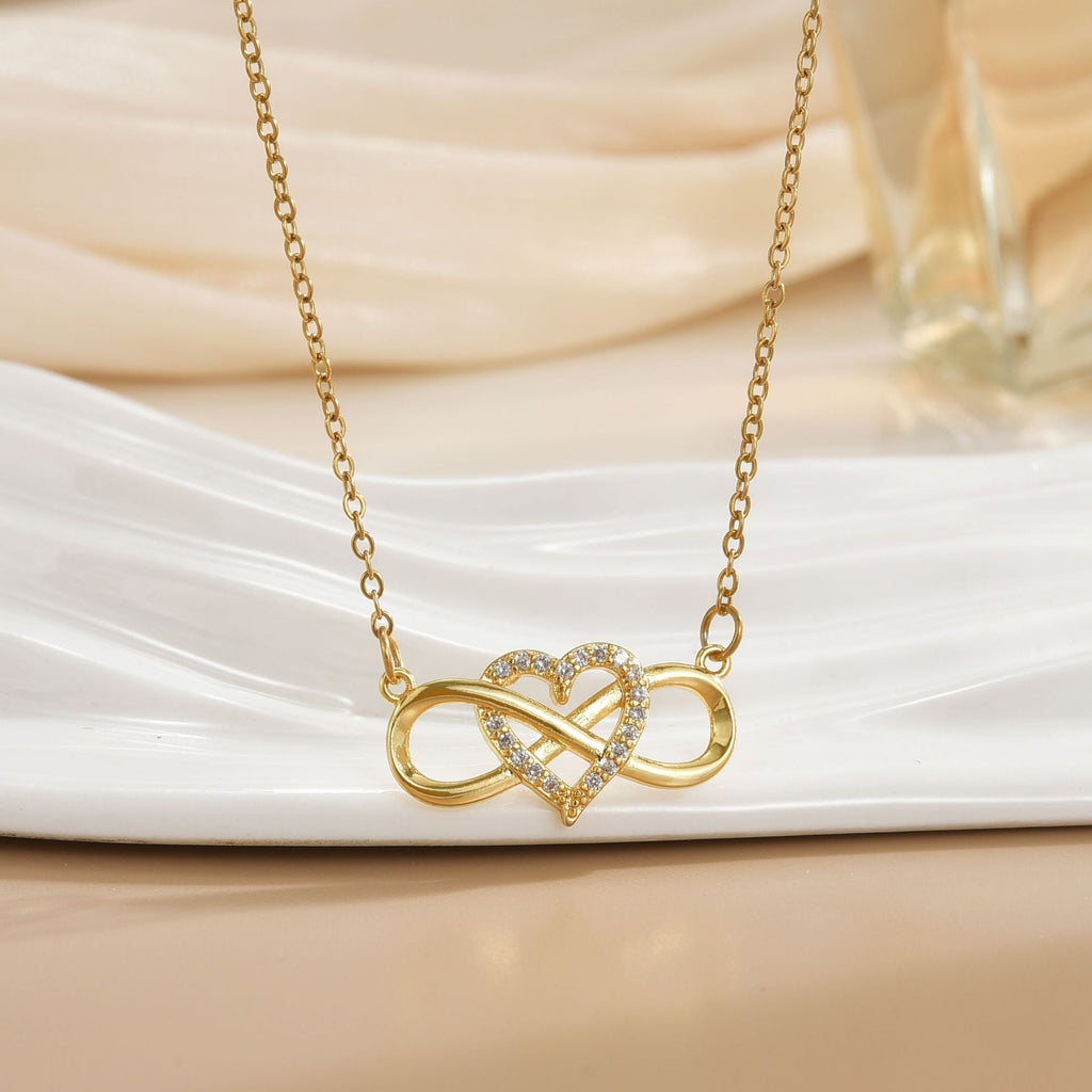 Love Knot Infinity Necklace | Gold