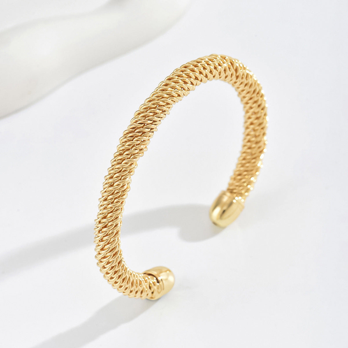 Cassian Rope Cuff Bracelet | Gold