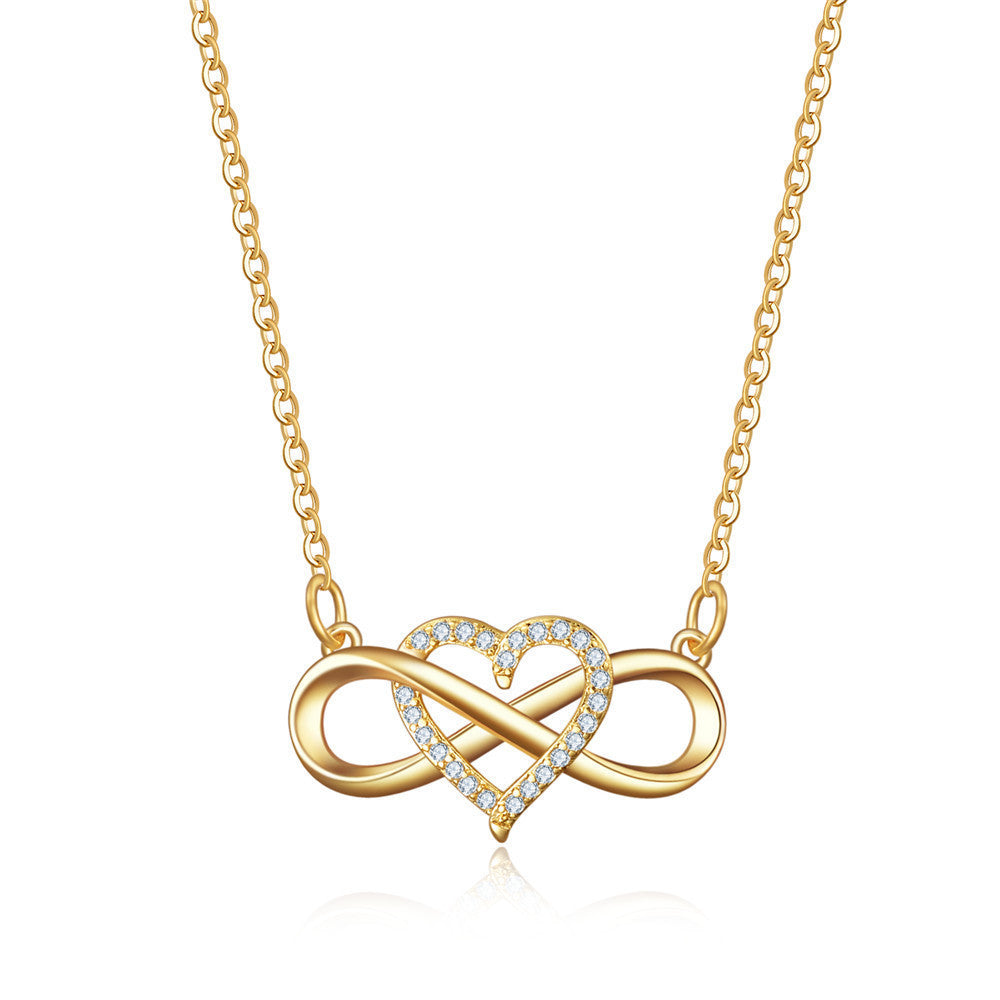 Love Knot Infinity Necklace | Gold
