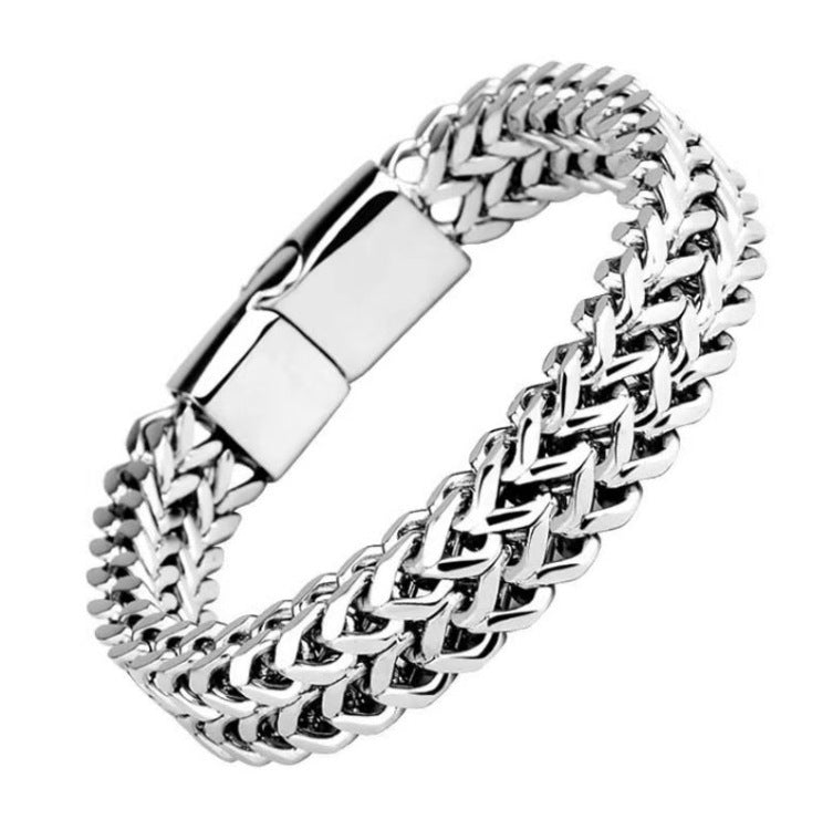 Ironclad Double Chain Bracelet | White Gold
