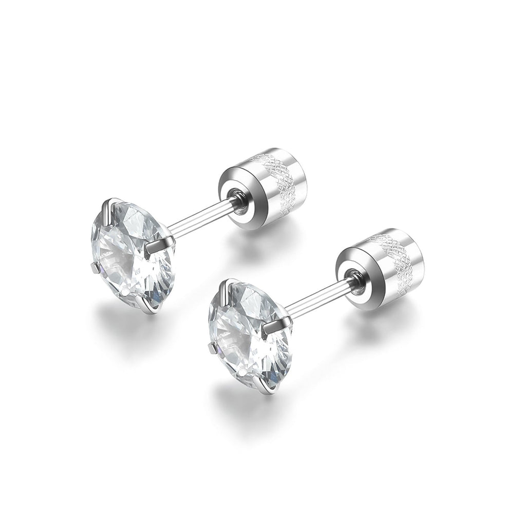Classic Solitaire Earrings | White Gold