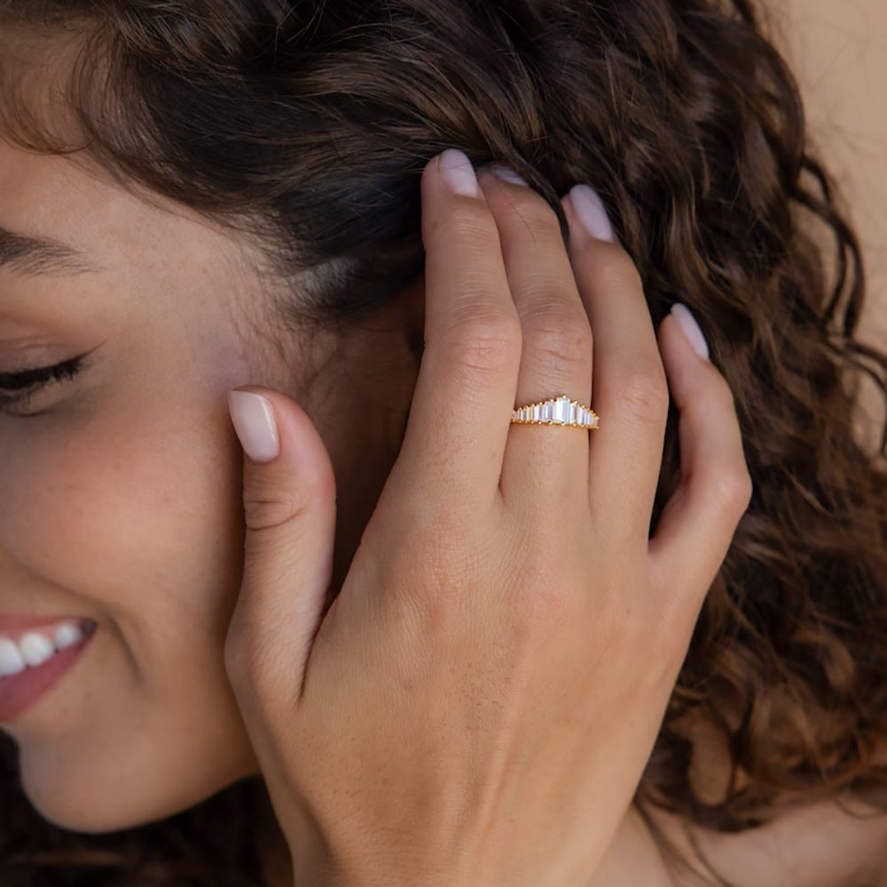 Radiant Baguette Pavé Ring