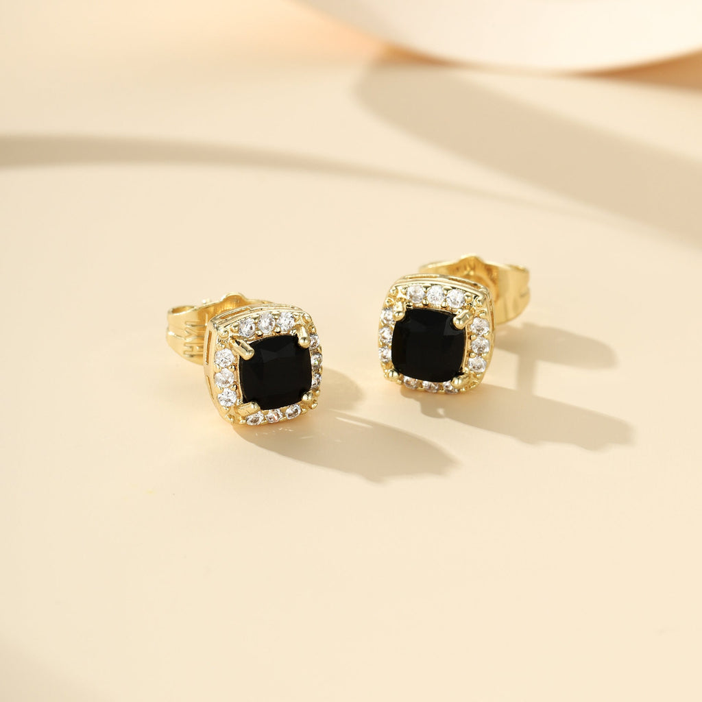 Midnight Royale Stud Earrings | Gold