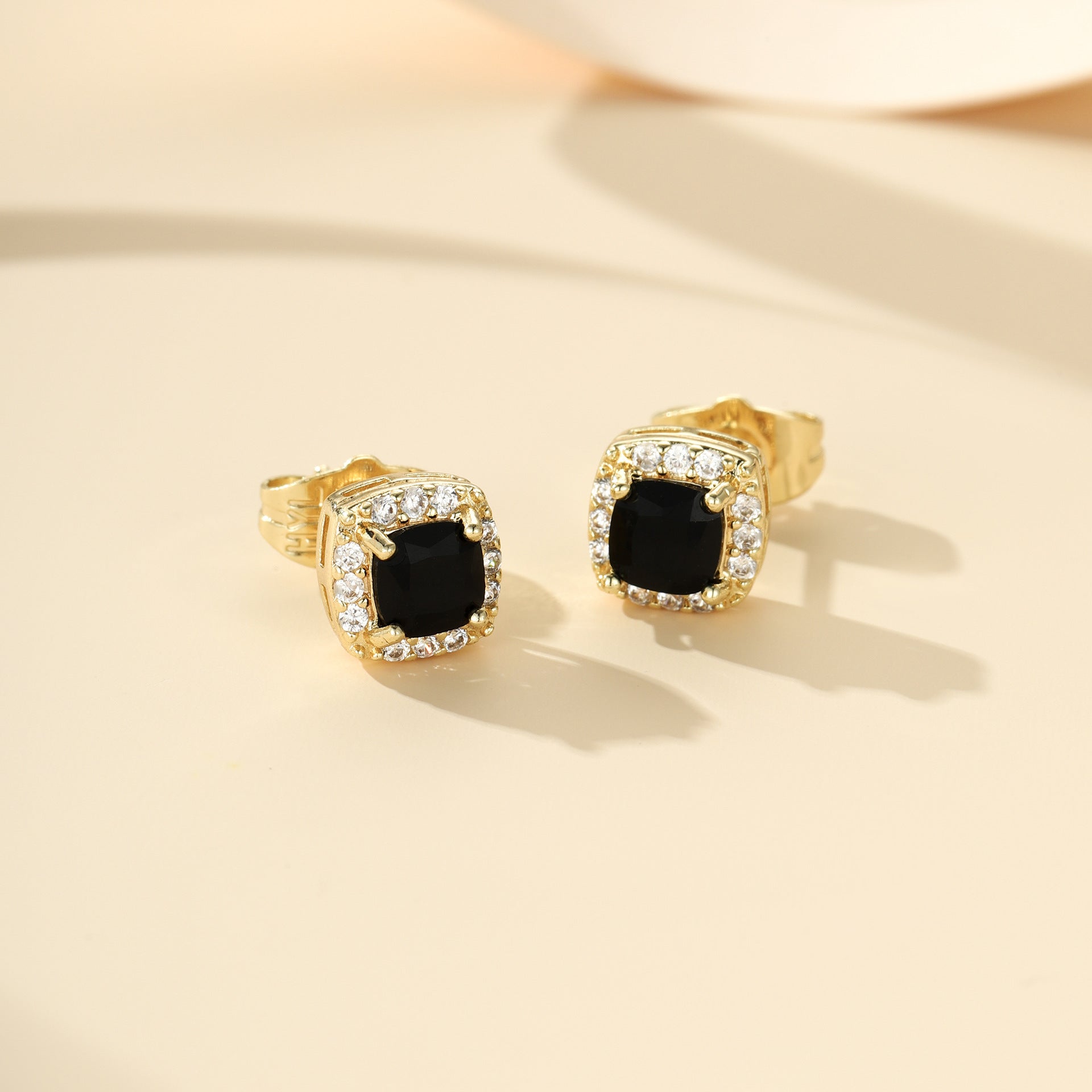 Midnight Royale Stud Earrings | Gold