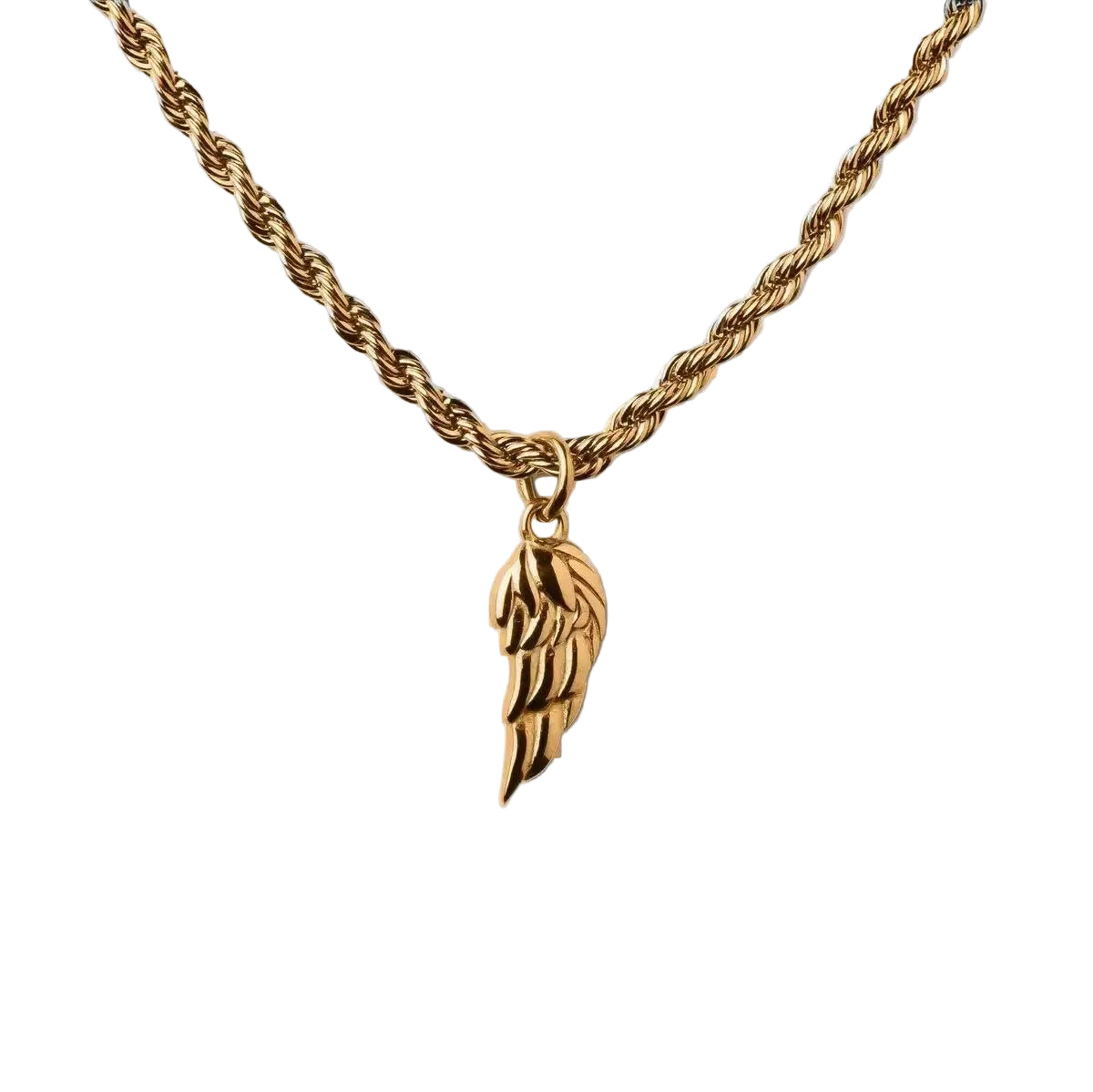 Elio Wing Pendant Necklace | White Gold