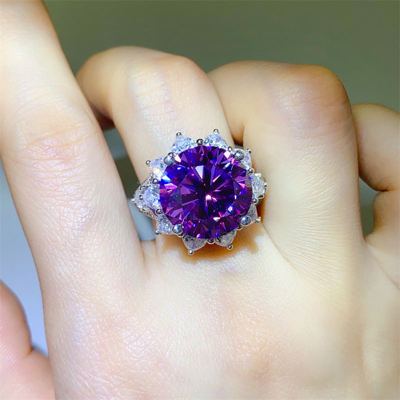 Imperial Amethyst Diamond Ring