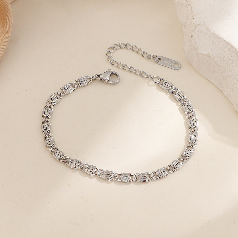 Nusa Woven Chain Bracelet | White Gold