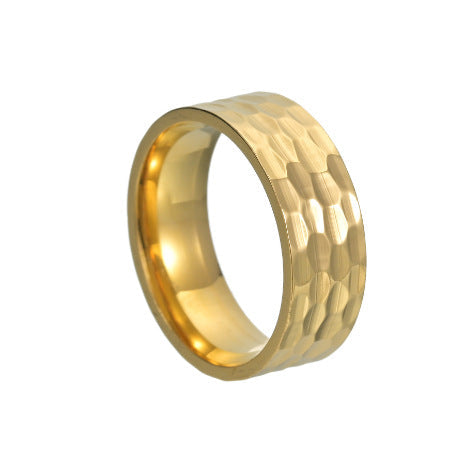 Varek Hammered Band Ring | White Gold