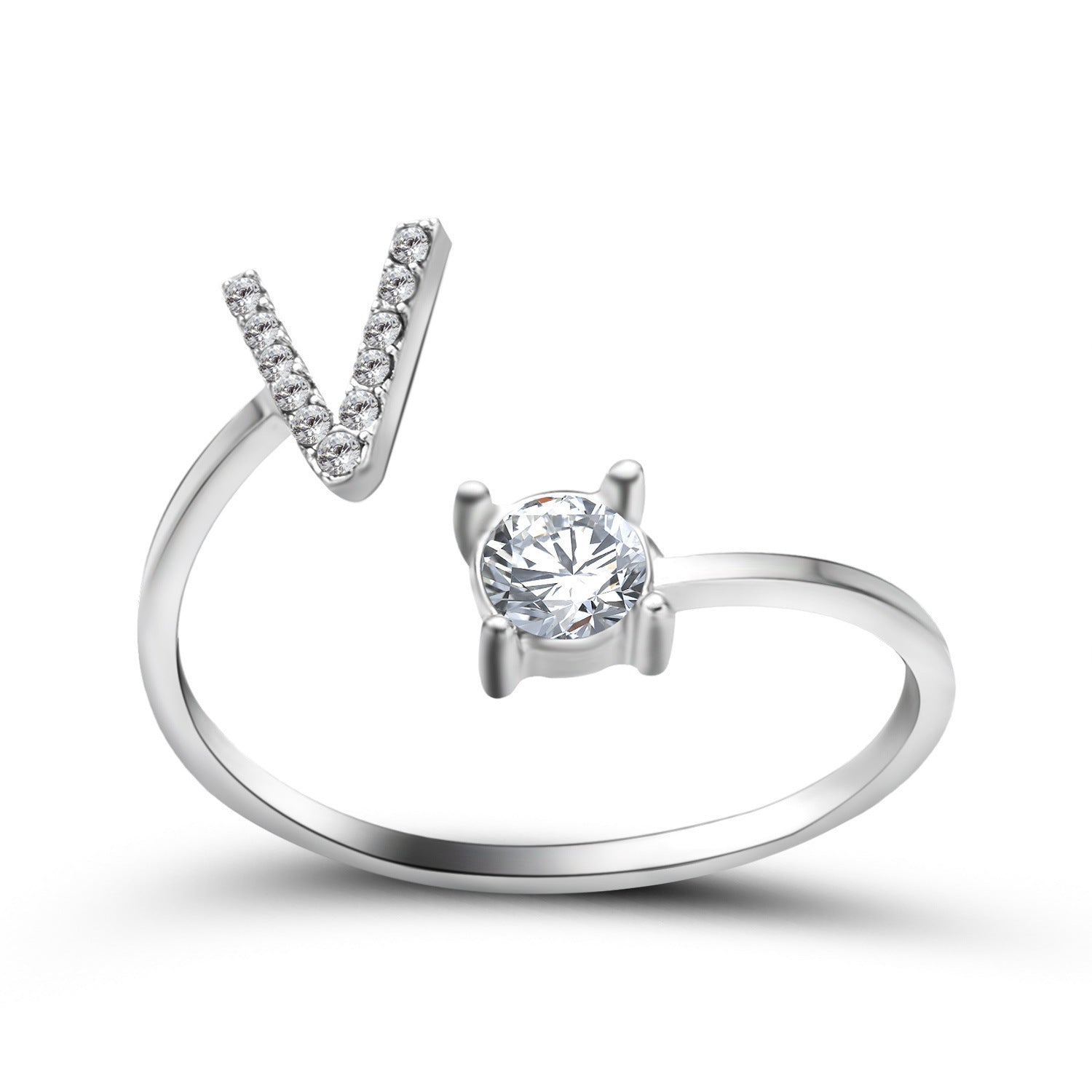 Personalized Initial Letter Ring